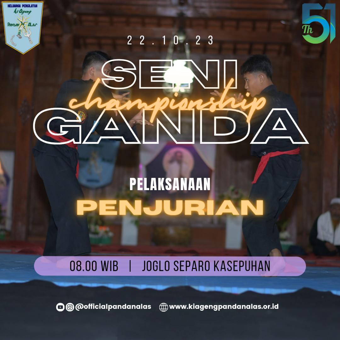 PELAKSANAAN PENJURIAN SENI GANDA KI AGENG PANDAN ALAS 2023